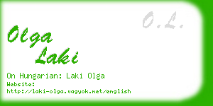 olga laki business card